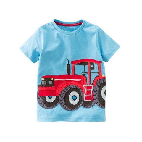 Image of Little Bumper Children Clothes A3 / 5 / United States Short Sleeve Bicycle Print T-shirt