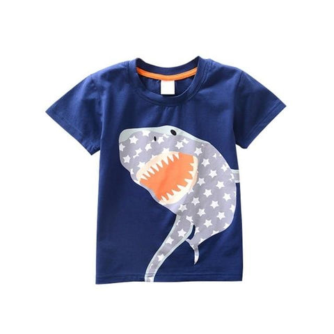 Image of Little Bumper Children Clothes A5 / 5 / United States Short Sleeve Bicycle Print T-shirt