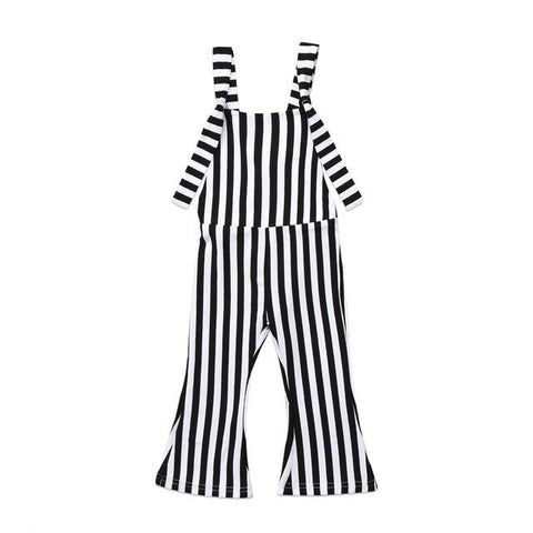 Image of Little Bumper Children Clothes B / 4T / United States Stripe Romper Bell-Bottom Pants
