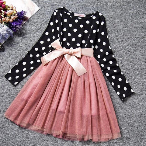 Image of Little Bumper Children Clothes black / 7 Knitted Chiffon Girl Dress