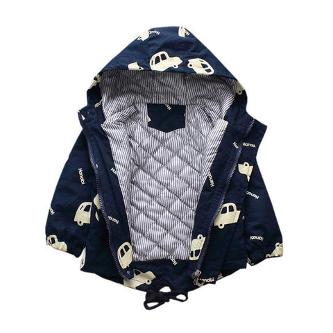 Image of Little Bumper Children Clothes Blue / 24M / United States Hooded Warm Thick Baby Winter Jacket