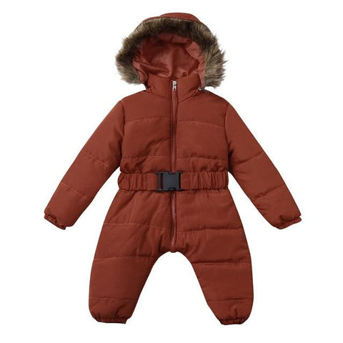 Image of Little Bumper Children Clothes Brown / 3M / United States Overalls Long Sleeve Hooded Outerwear