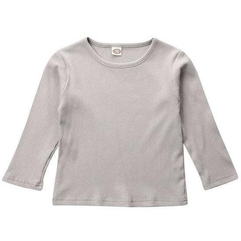 Image of Little Bumper Children Clothes Gray / 18M / United States Long Sleeve Knitted T-Shirts