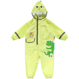 Little Bumper Children Clothes green-2 / 3T Kids Waterproof Rain Jumpsuit