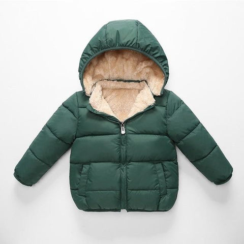Image of Little Bumper Children Clothes Green / 24M Children's Fleece Winter Coat