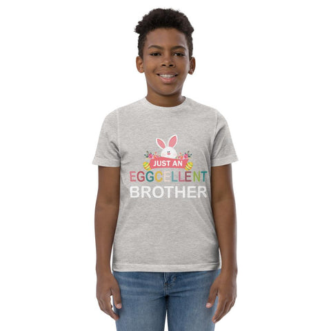 Little Bumper Children Clothes Heather / XS "Just An Eggcellent Brother" Youth Jersey T-shirt