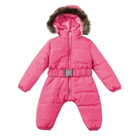 Image of Little Bumper Children Clothes Hot Pink / 24M / United States Overalls Long Sleeve Hooded Outerwear