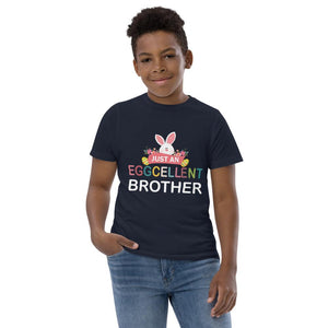 Little Bumper Children Clothes "Just An Eggcellent Brother" Youth Jersey T-shirt