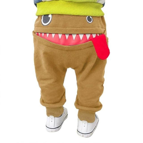 Image of Little Bumper Children Clothes Khaki / 12M / United States Shark Tongue Harem Pants for Kids