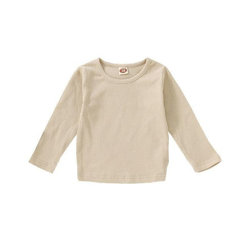 Image of Little Bumper Children Clothes Khaki / 18M / United States Long Sleeve Knitted T-Shirts