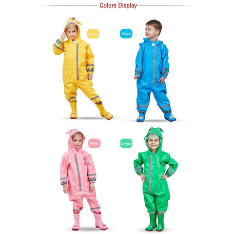Image of Little Bumper Children Clothes Kids Waterproof Rain Jumpsuit