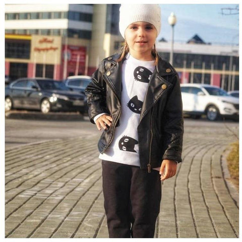 Image of Little Bumper Children Clothes Leather Children Jacket