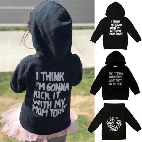 Image of Little Bumper Children Clothes Novelty Printed Long Sleeve Hoodie