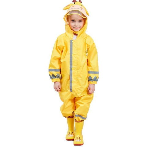Image of Little Bumper Children Clothes Orange / 3T Kids Waterproof Rain Jumpsuit