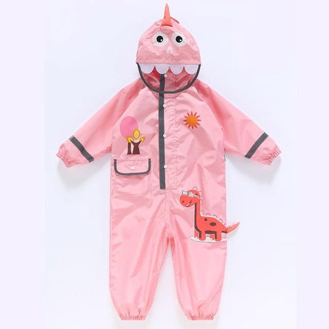 Image of Little Bumper Children Clothes pink-2 / 7 Kids Waterproof Rain Jumpsuit