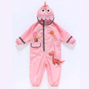 Little Bumper Children Clothes pink-2 / 7 Kids Waterproof Rain Jumpsuit