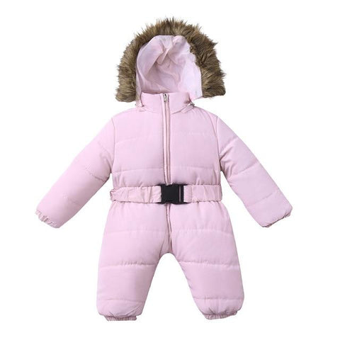 Image of Little Bumper Children Clothes Pink / 3M / United States Overalls Long Sleeve Hooded Outerwear