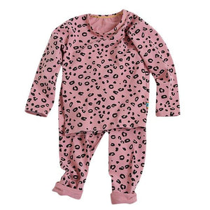 Little Bumper Children Clothes Pink / 4T / United States Babies Leopard  Sleepwear Outfits Set