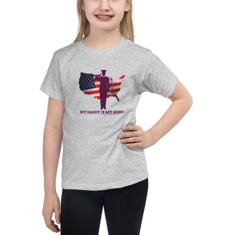 Image of Little Bumper Children Clothes Proud Daughter of a Veteran Girls T-shirt
