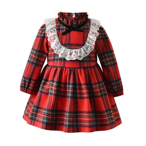 Image of Little Bumper Children Clothes Red / 5-6 Years / United States Long Sleeve Little Maid Costume for Children