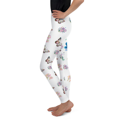 Image of Little Bumper Children Clothes Youth Floral Butterfly Leggings