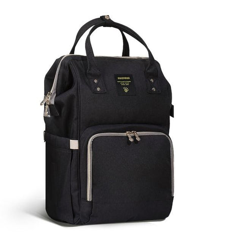 Image of Little Bumper Diaper Bag Black USB / United States Large  Nursing Travel Diaper Backpack