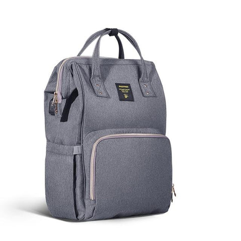 Image of Little Bumper Diaper Bag Gray USB / United States Large  Nursing Travel Diaper Backpack