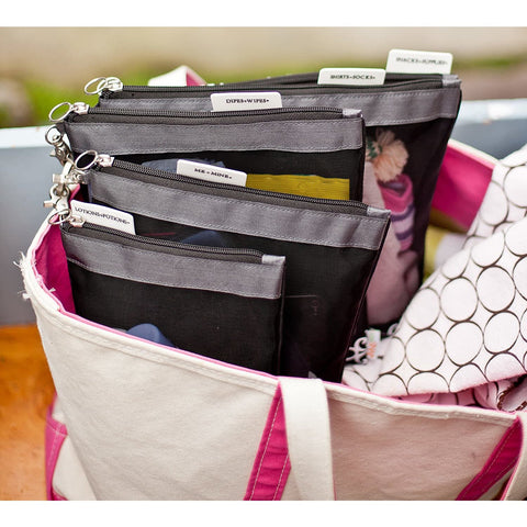 Image of Little Bumper Diaper Bag Mesh Diaper Bag Travel Organizer (a set of 5)