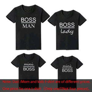 Little Bumper Family Matching Clothes family t-shirt boss / father M (1PCS) Boss Man Lady Mini Family Matching Printed Tops