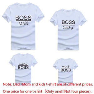 Little Bumper Family Matching Clothes family t-shirt boss2 / mother XXL (1PCS) Boss Man Lady Mini Family Matching Printed Tops