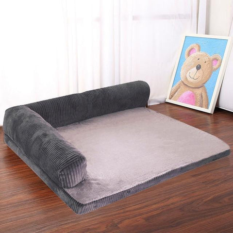 Image of Little Bumper Fur Babies Grey / M(68x53cm) / United States Soft Pet Bed for Cats or Dogs