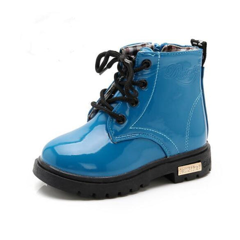 Image of Little Bumper Girl Shoes Blue / 1 Children Leather Boots
