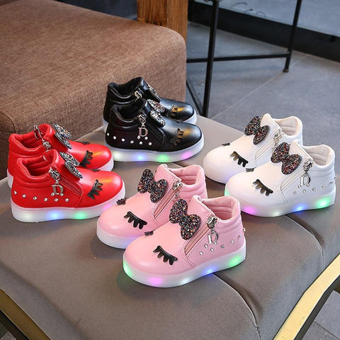 Image of Little Bumper Girl Shoes Girls Glowing LED Sneakers