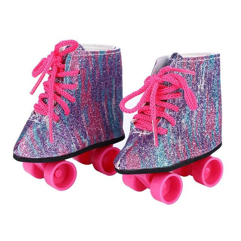Image of Little Bumper Girl Shoes NO.2 / United States Pink Doll Handmade Skate Shoes