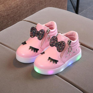 Little Bumper Girl Shoes Pink / 29 Girls Glowing LED Sneakers