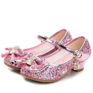Little Bumper Girl Shoes Pink / 32 / United States Princess Girls Glitter High Heel Shoes