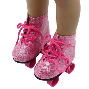 Little Bumper Girl Shoes Pink Doll Handmade Skate Shoes