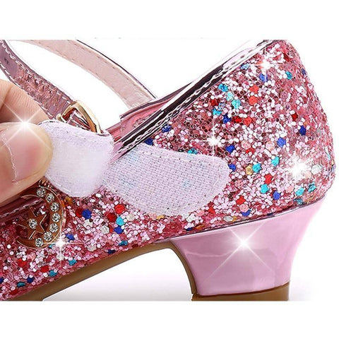 Image of Little Bumper Girl Shoes Princess Girls Glitter High Heel Shoes
