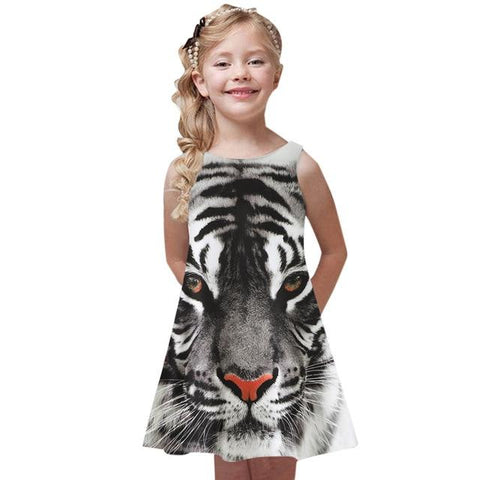 Image of Little Bumper Girls Clothes A / 9 / United States Party Printed Girl Dress