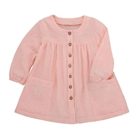 Image of Little Bumper Girls Clothes B / 3-4 Years / United States Long Sleeve  Loose Dress