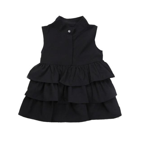Image of Little Bumper Girls Clothes Black / 6T / United States Girls Sleeveless Ruffled Ballgown Party Dress