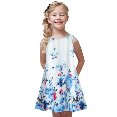 Image of Little Bumper Girls Clothes C / 5 / United States Party Printed Girl Dress