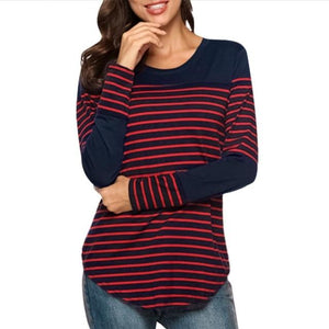 Little Bumper Girls Clothes DY / XXL / United States Long Sleeve Striped Top  For Breastfeeding Mom
