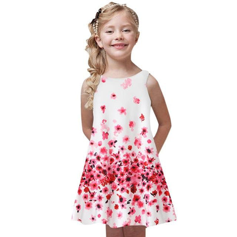 Image of Little Bumper Girls Clothes E / 9 / United States Party Printed Girl Dress