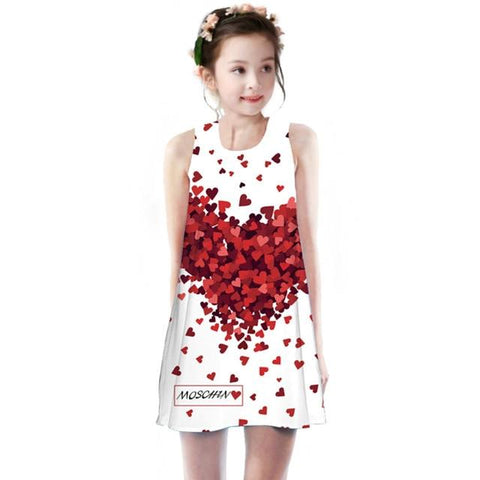 Image of Little Bumper Girls Clothes G / 7 / United States Party Printed Girl Dress