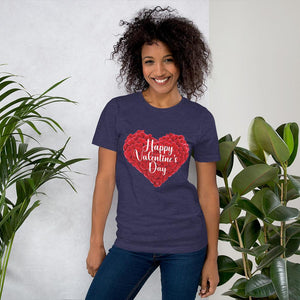 Little Bumper Girls Clothes Heather Midnight Navy / XS Happy Valentines Day Short-Sleeve Unisex T-Shirt