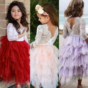Little Bumper Girls Clothes Lace Princess Irregular Tutu Dress