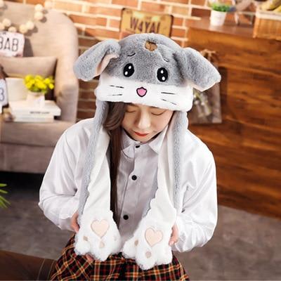 Image of Little Bumper Girls Clothes mouse gray / United States / 30x50cm Girls Animal Jumping Ear Hats
