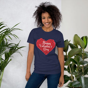 Little Bumper Girls Clothes Navy / XS Happy Valentines Day Short-Sleeve Unisex T-Shirt