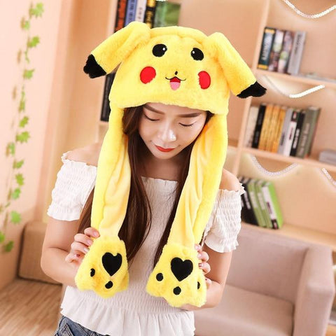 Image of Little Bumper Girls Clothes Pikachu yellow / United States / 30x50cm Girls Animal Jumping Ear Hats